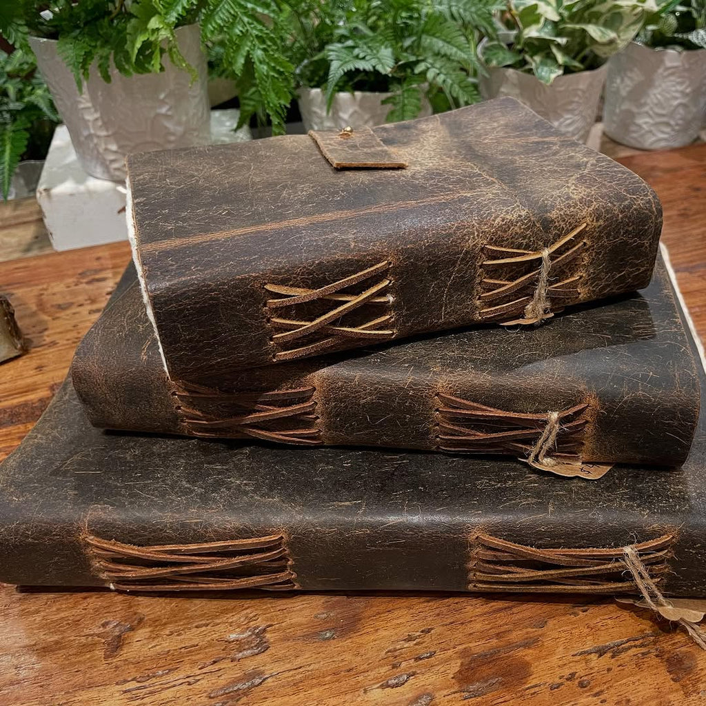 Scratched Leather Journals - Brown