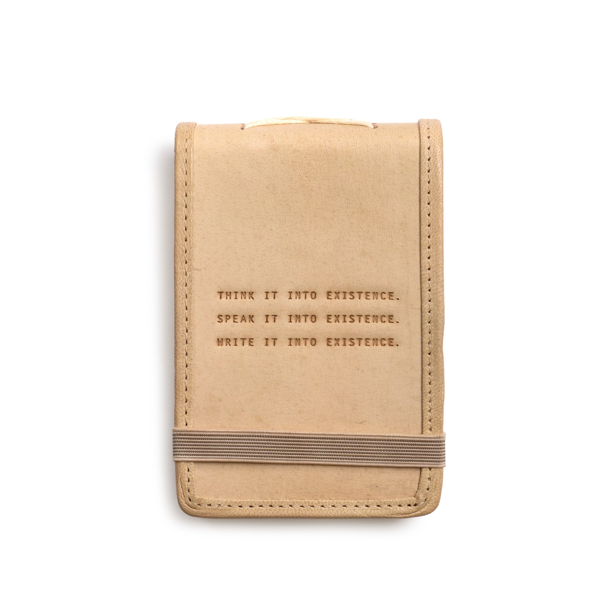 Think Speak Write Mini Signature Leather Journal - Honey