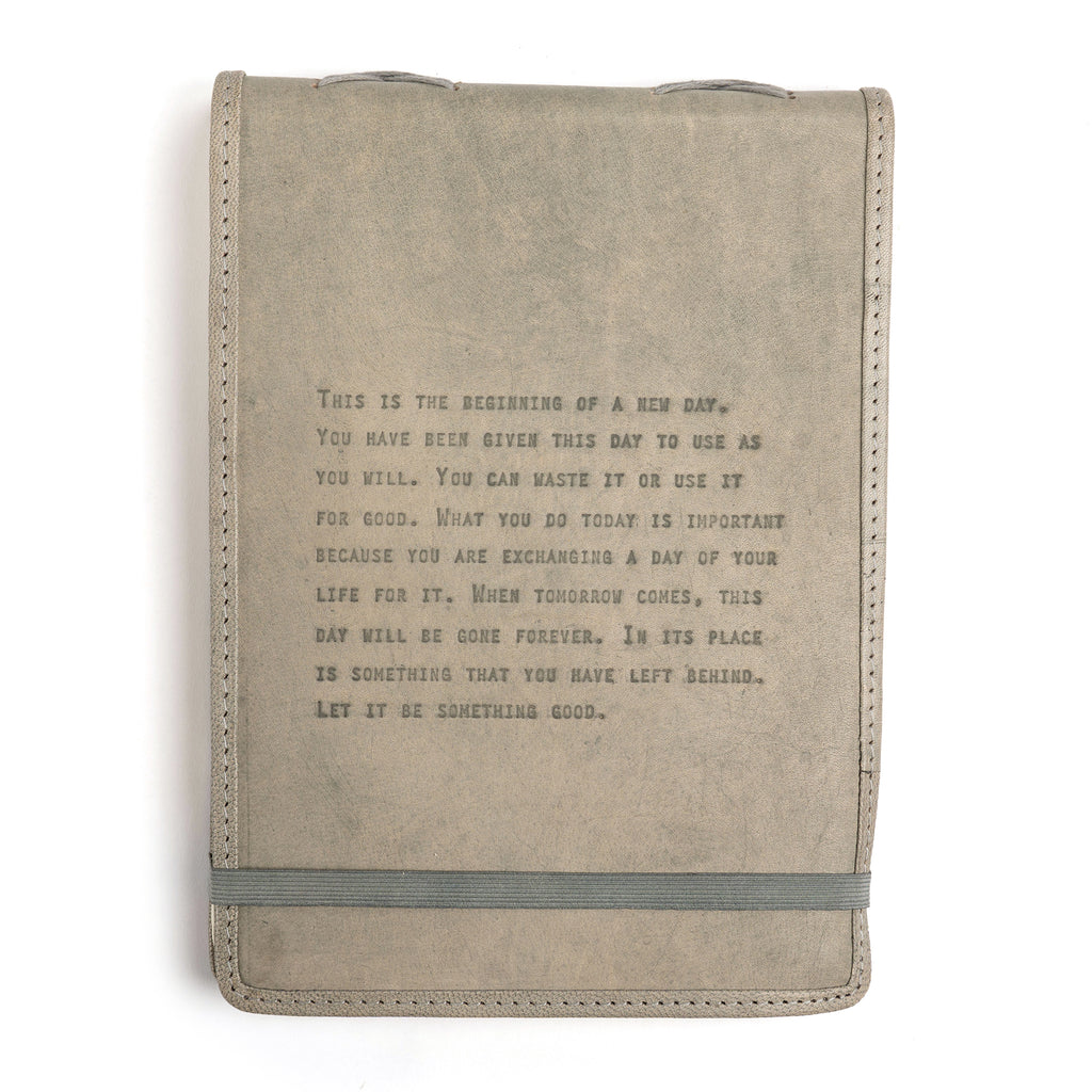 This Is The Beginning Signature Leather Journal - Stone