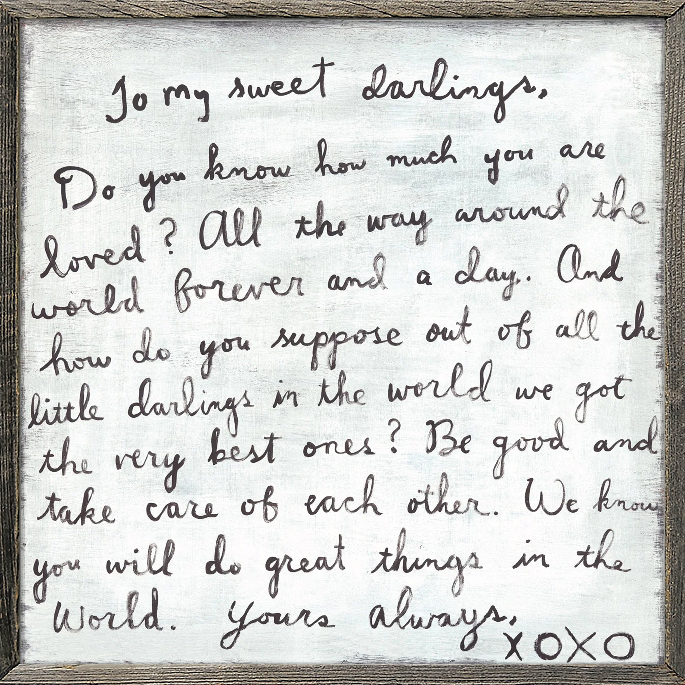 To My Sweet Darlings