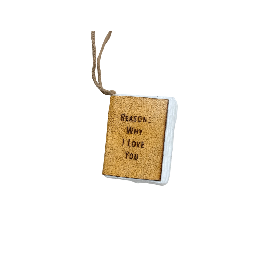 Little Book Ornament with Cotton Hanger - Reasons Why I Love You