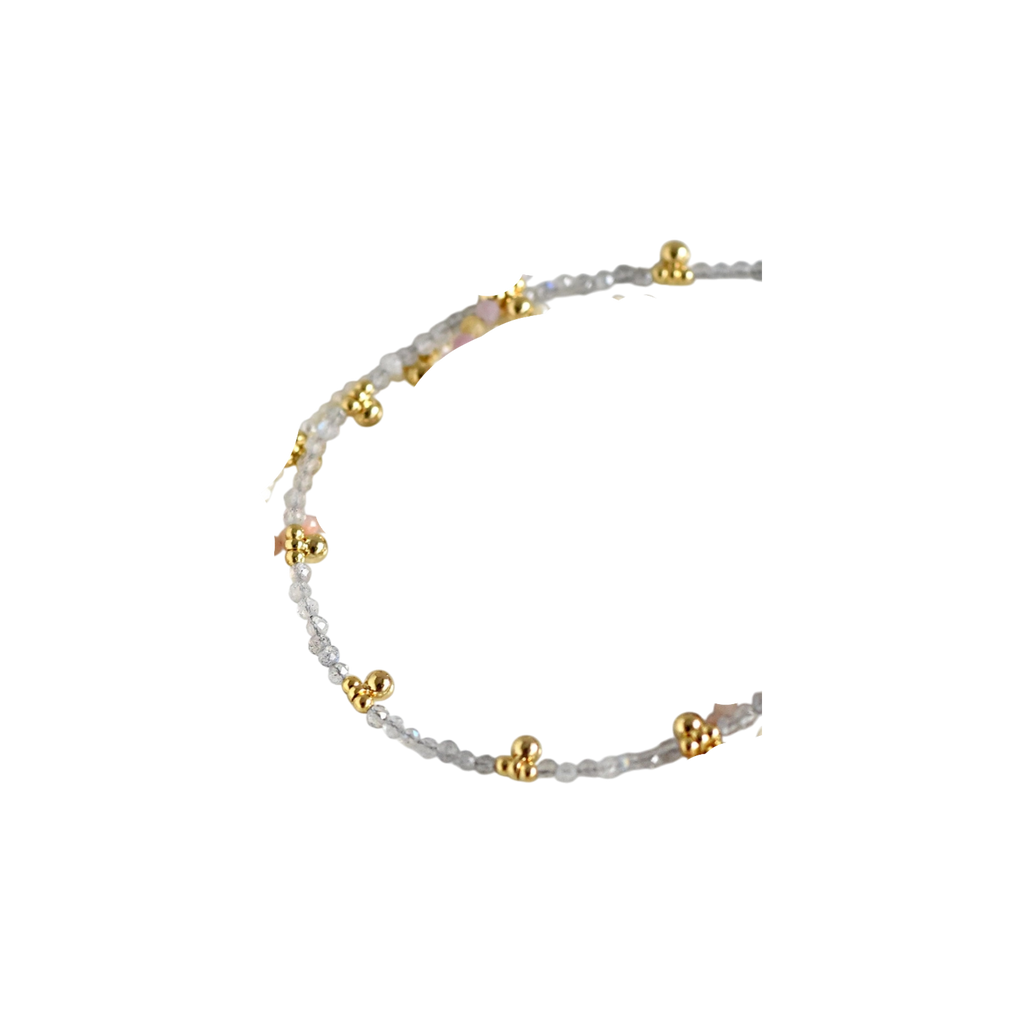 Gold Beaded Multi-Dangle Bracelet