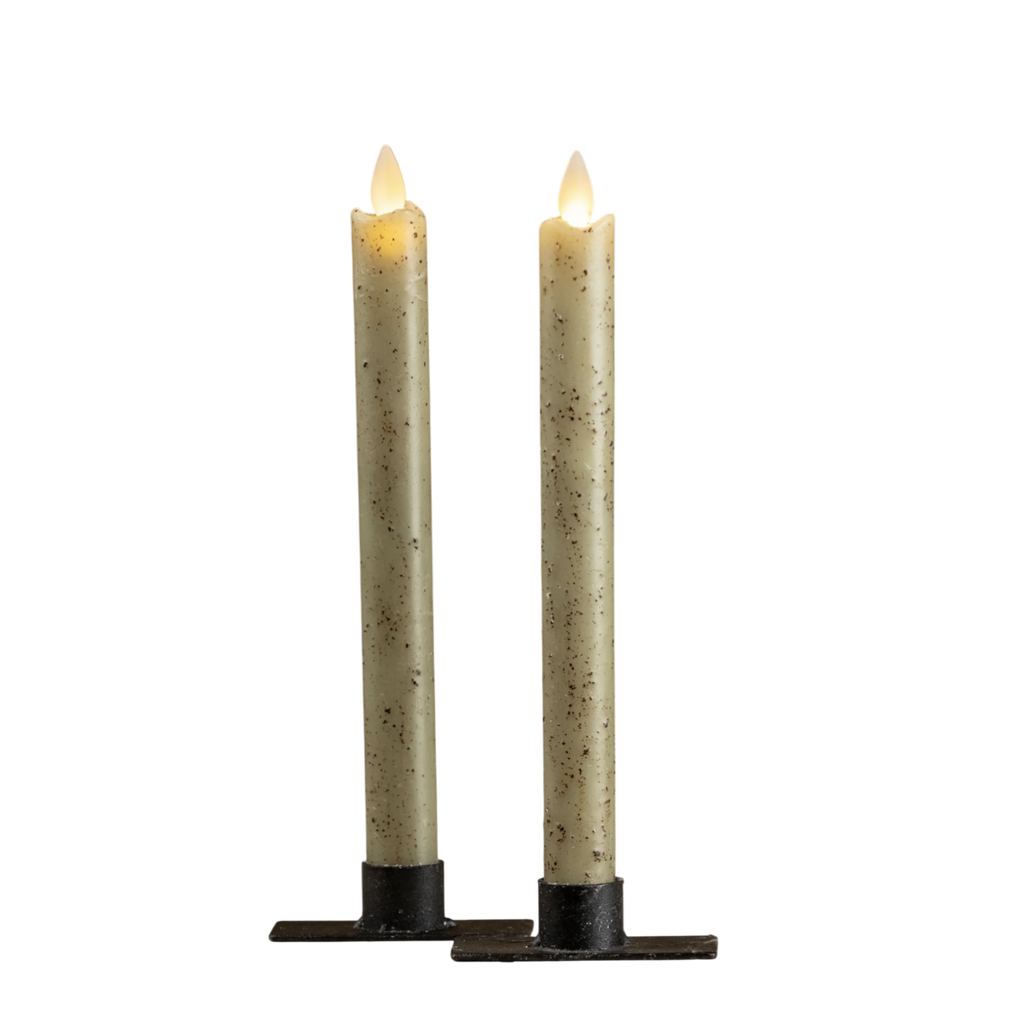 9.5" Moving Flame Taper Candle, S/2