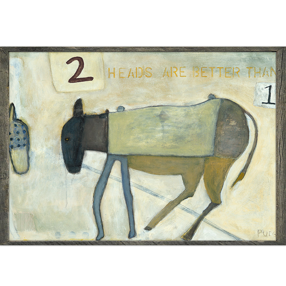 Two Heads are Better Art Print