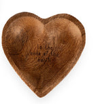 Wood Heart Trinket Tray