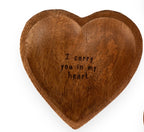 Wood Heart Trinket Tray