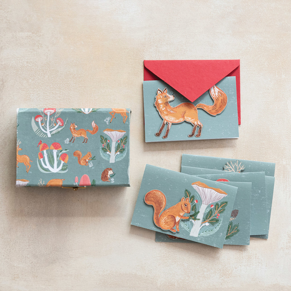 Die-Cut Christmas Cards with Envelopes