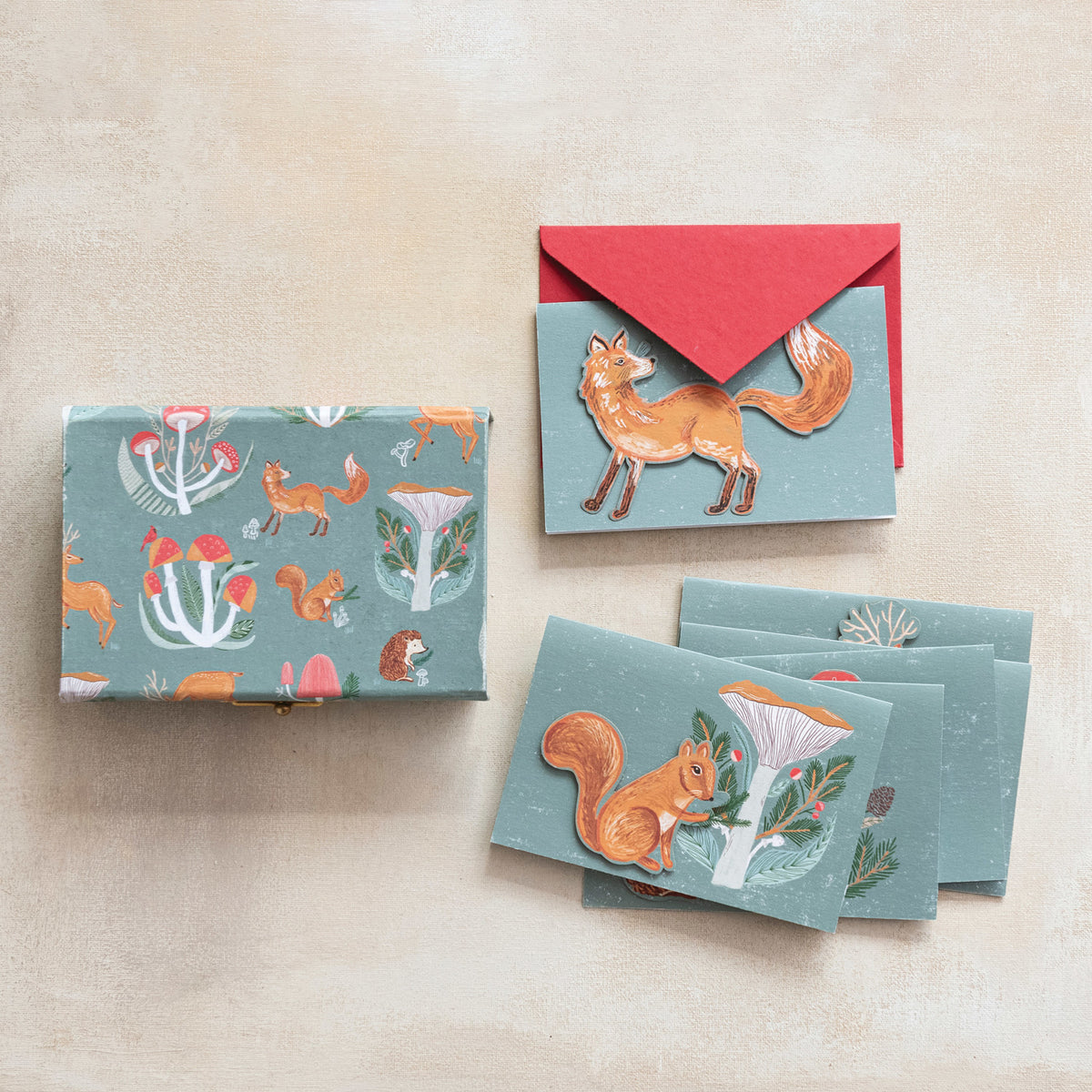 Die-Cut Christmas Cards with Envelopes