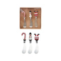 Canape Knives with Glass Holiday Icon Handle, S/ 3