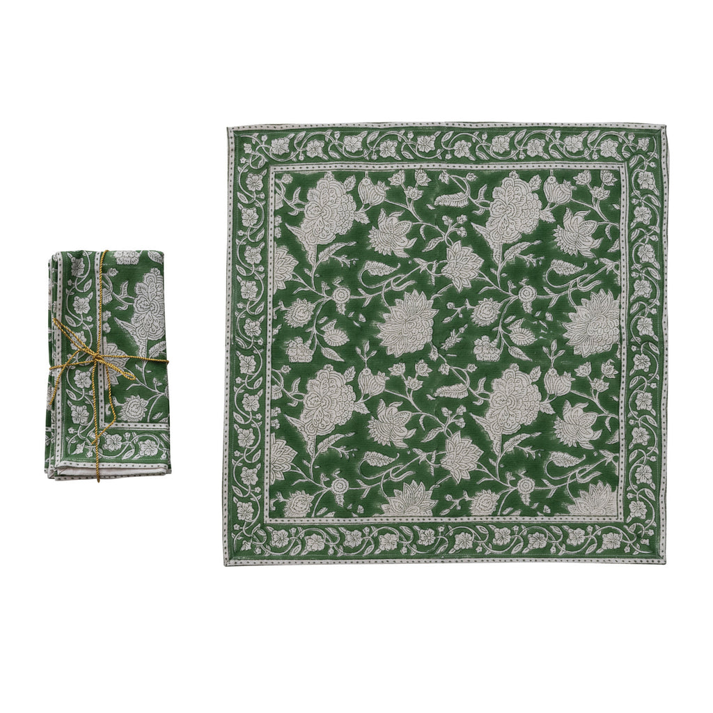 Floral Pattern Cotton Napkins