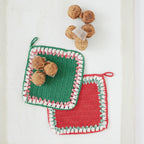 Cotton Crocheted Pot Holder with Contrasting Border