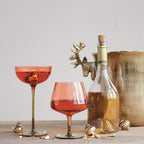 Ribbed Stemmed Wine Glass