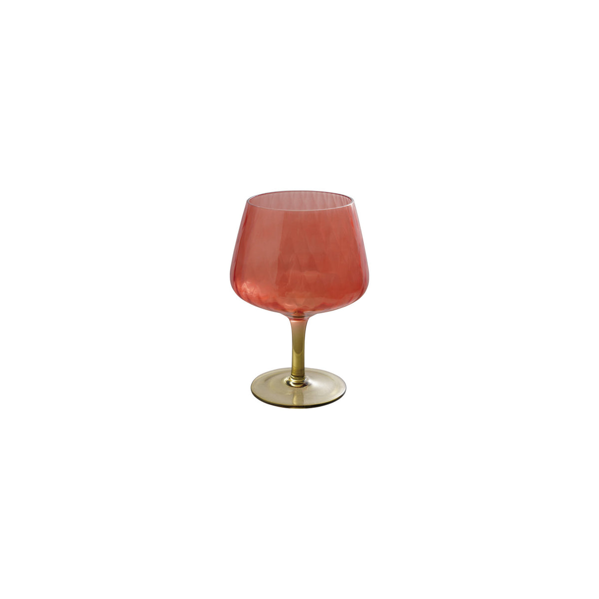 Ribbed Stemmed Wine Glass