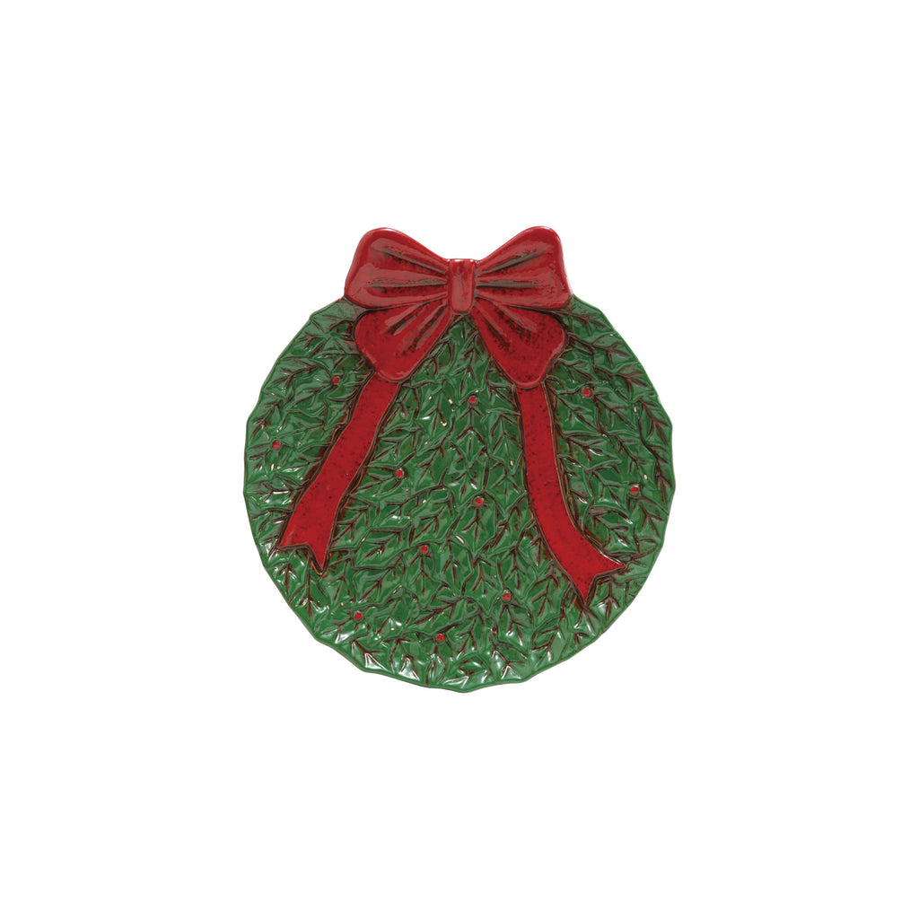 Ceramic Wreath Shaped Plate with Bow