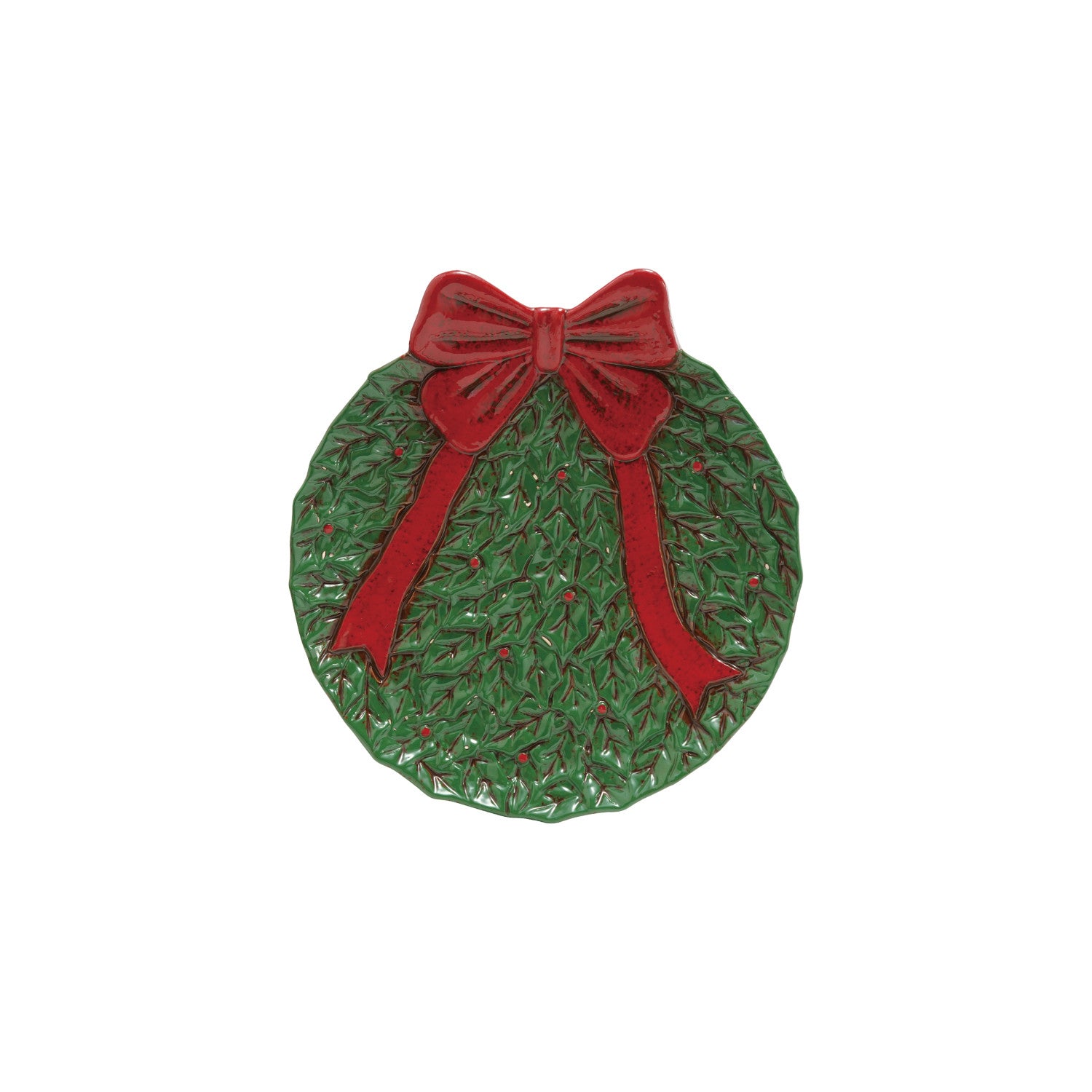 Ceramic Wreath Shaped Plate with Bow