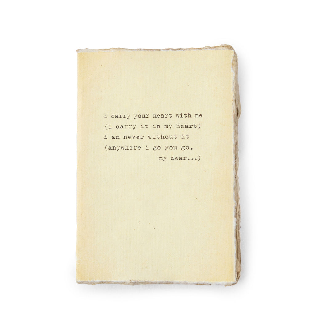 I Carry Your Heart Medium Deckled Edge Notebook
