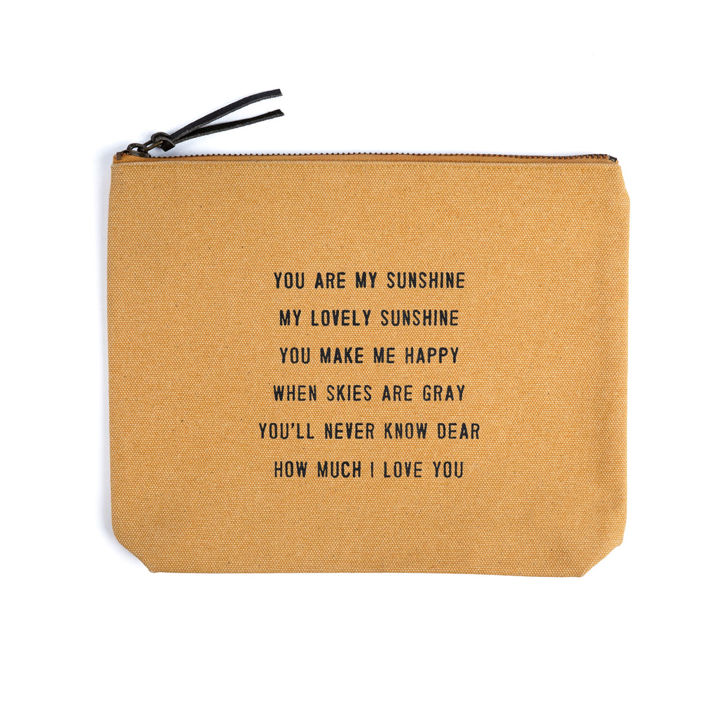 Sunflower Canvas Zip Bag