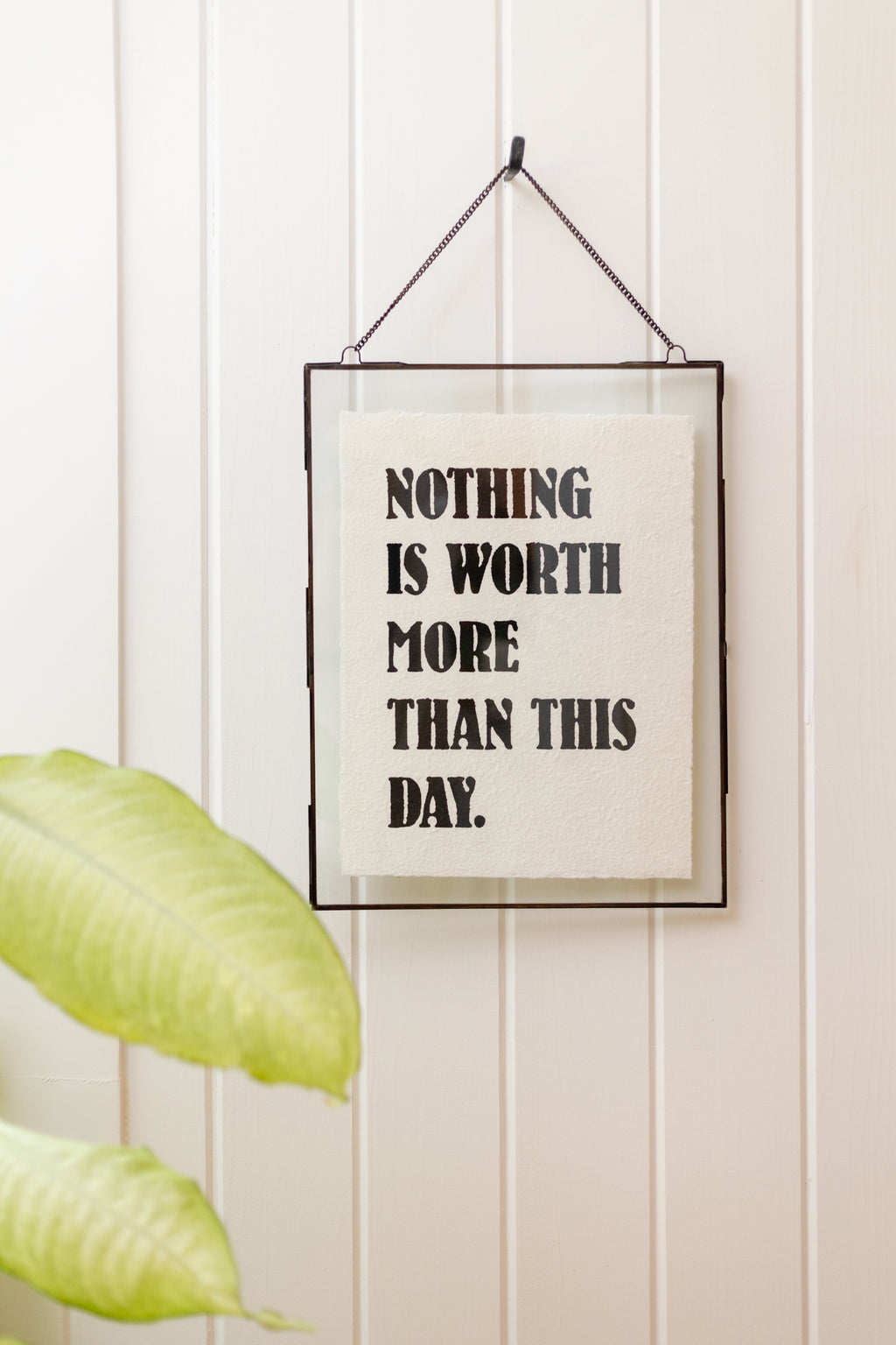 ***Nothing Is Worth More Handmade Paper Print - 12"x16"