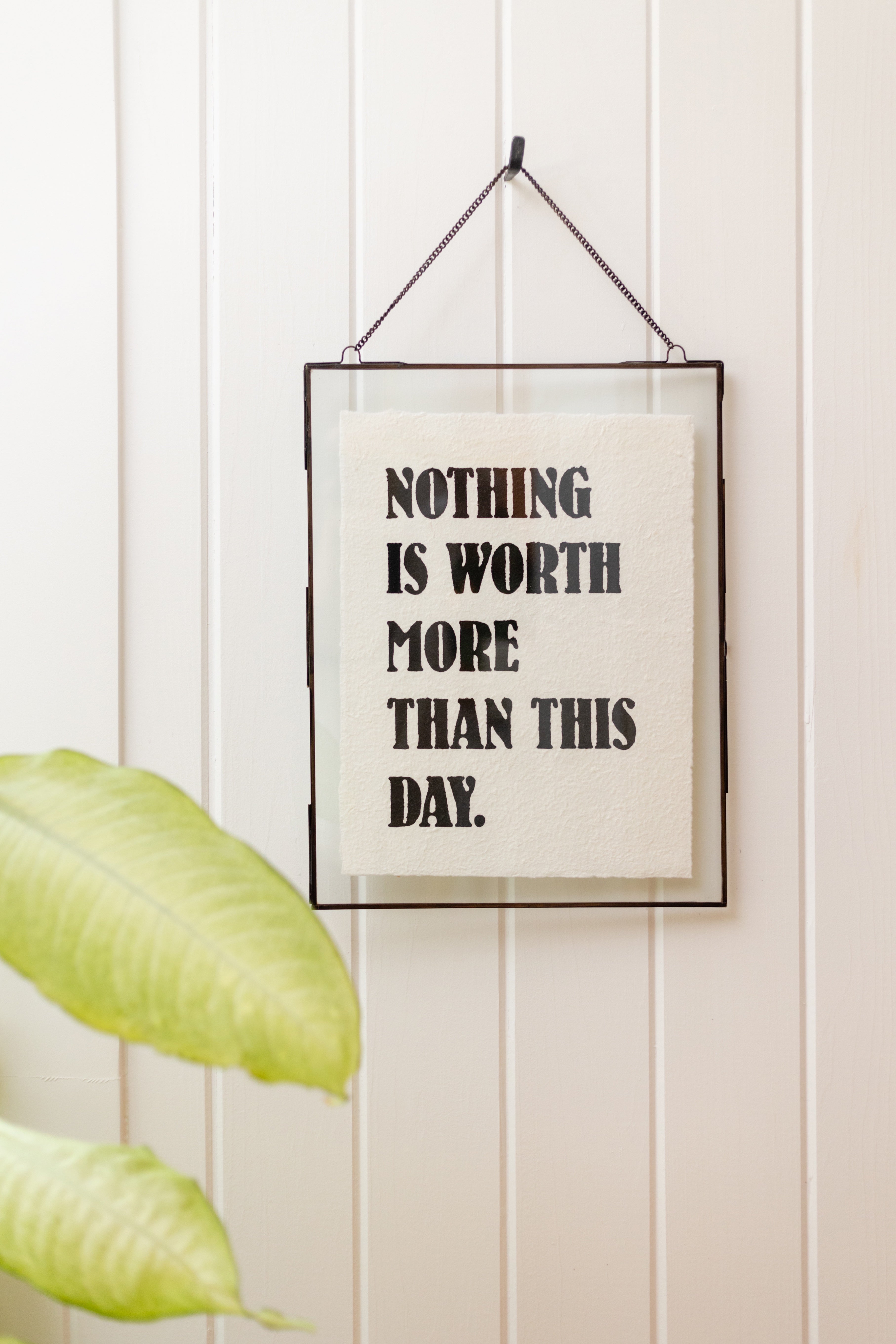 ***Nothing Is Worth More Handmade Paper Print - 12"x16"
