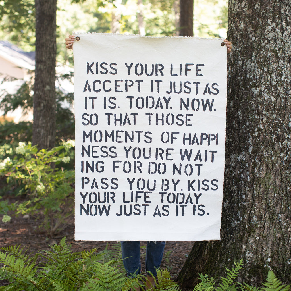 Kiss Your Life Wall Tarp