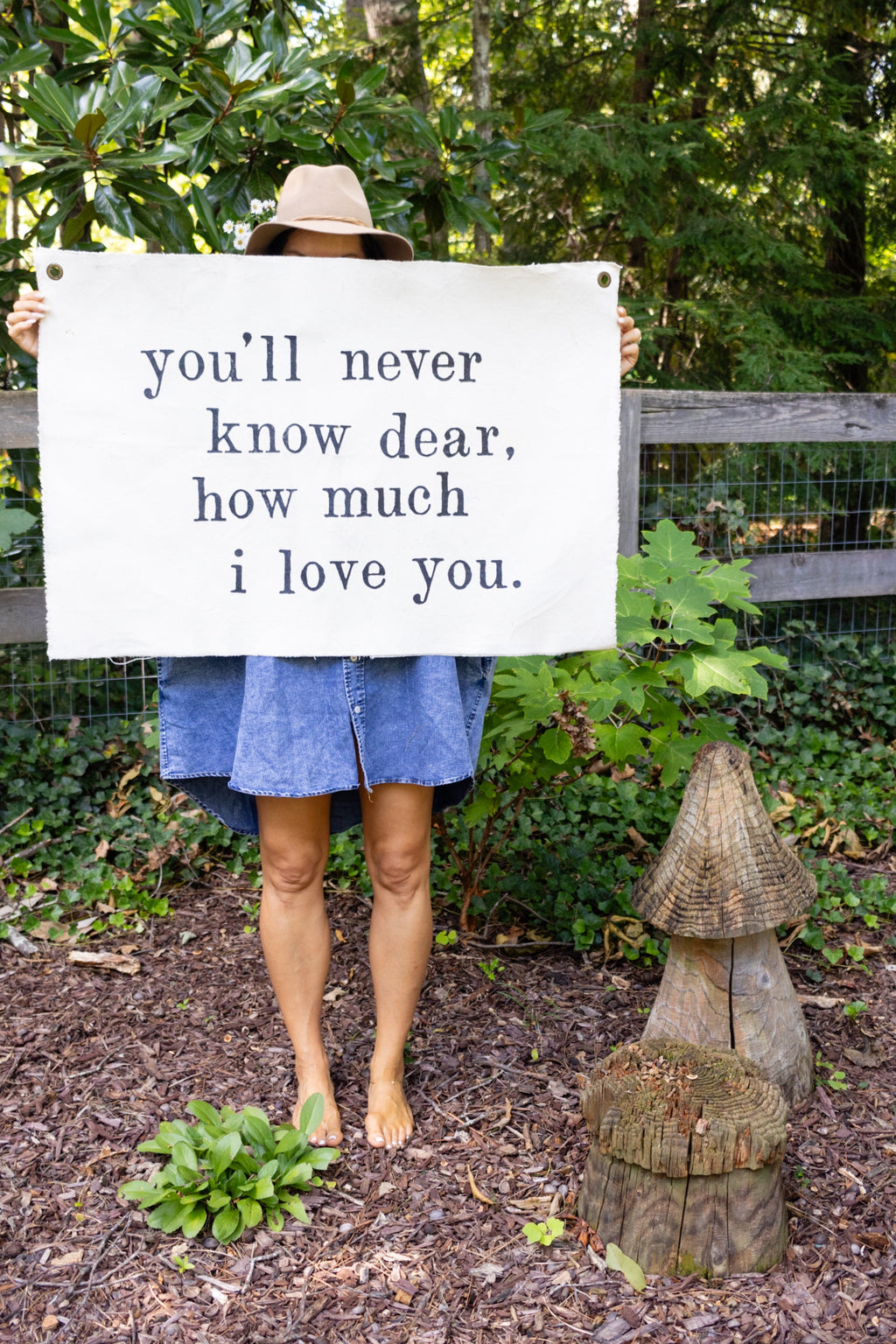 You'll Never Know Dear Hand Painted Wall Hanging - 37"x25"