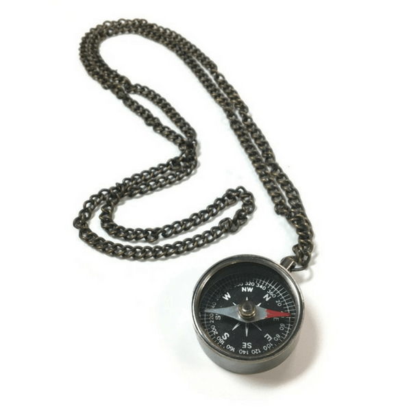 ***Courage Dear Heart (C.S. Lewis) Compass with Leather Pouch