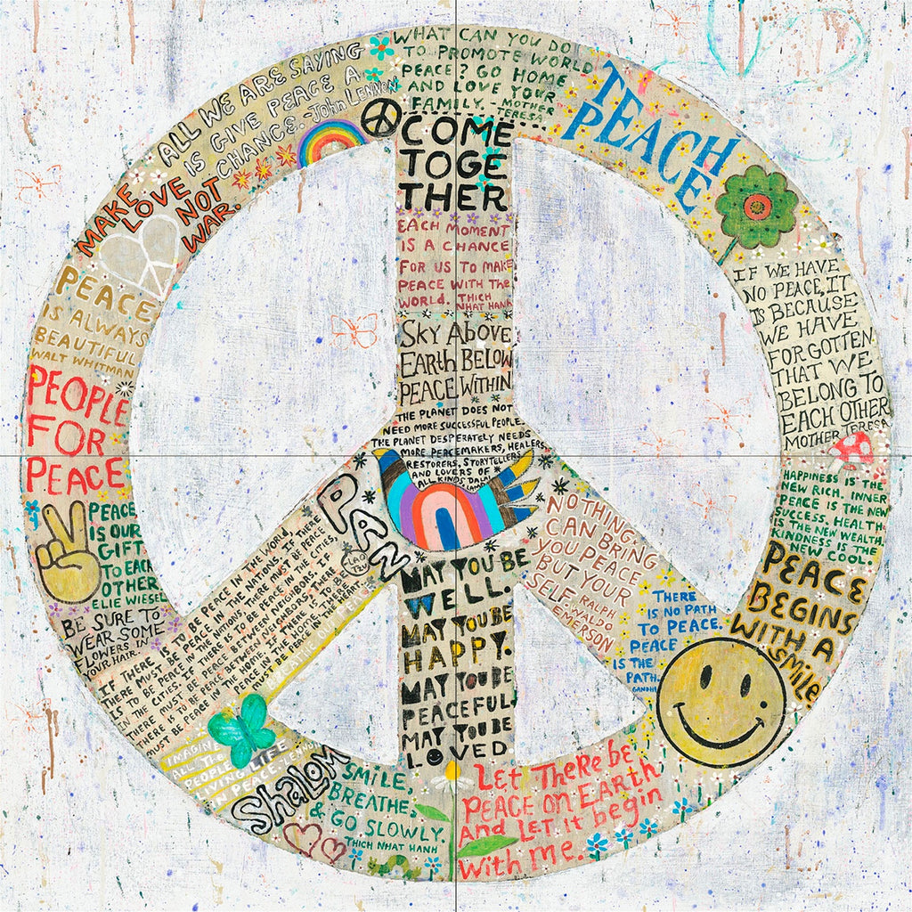 Choose Peace Art Print in White