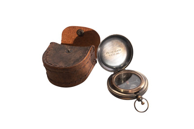 Compass with Leather Pouch
