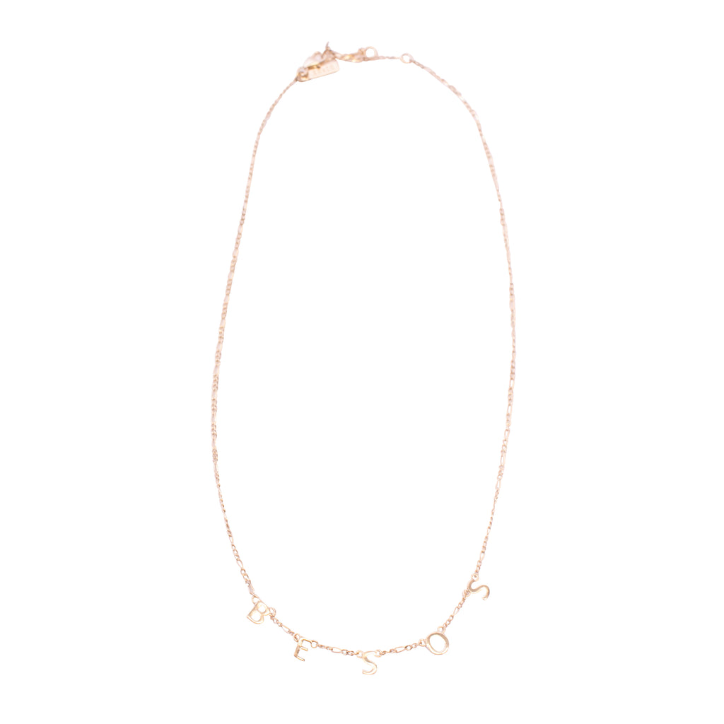 BESOS Necklace in Sterling Silver - Gold Plated