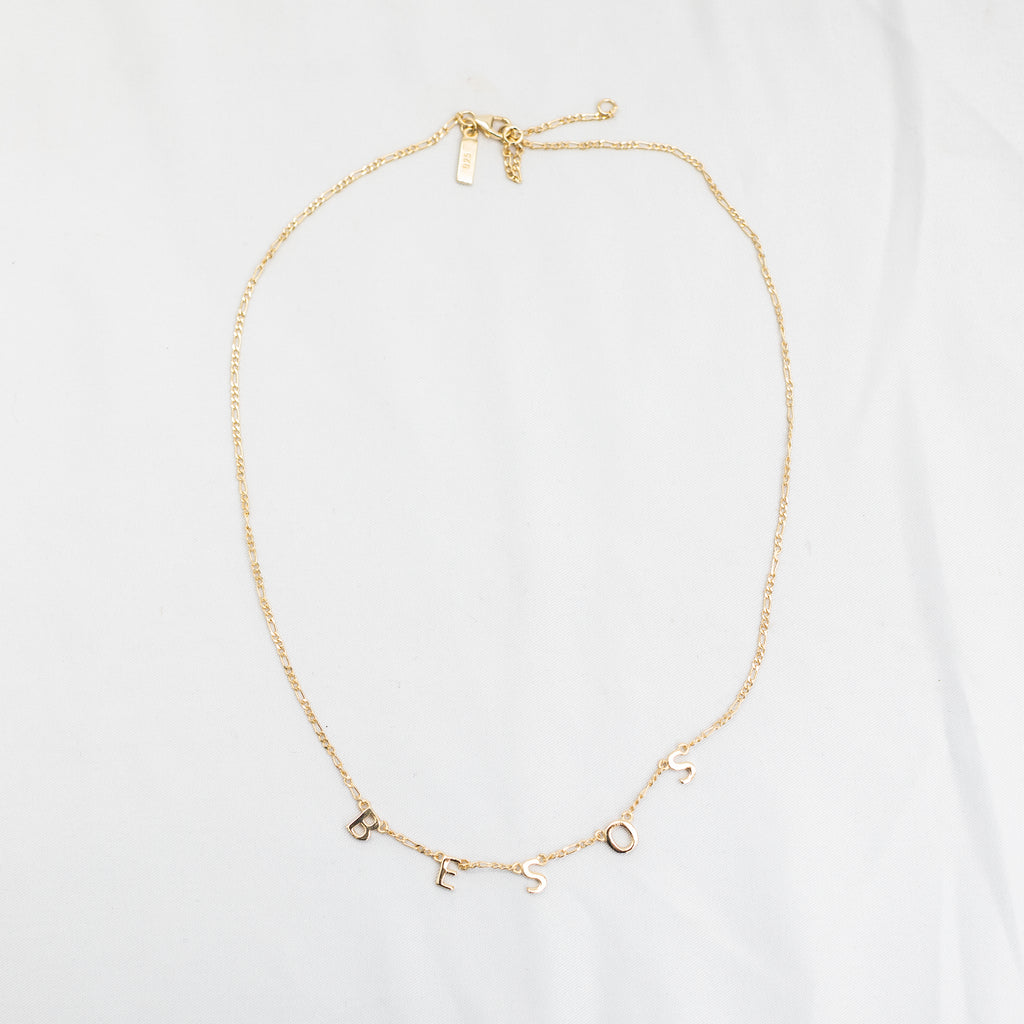 BESOS Necklace in Sterling Silver - Gold Plated