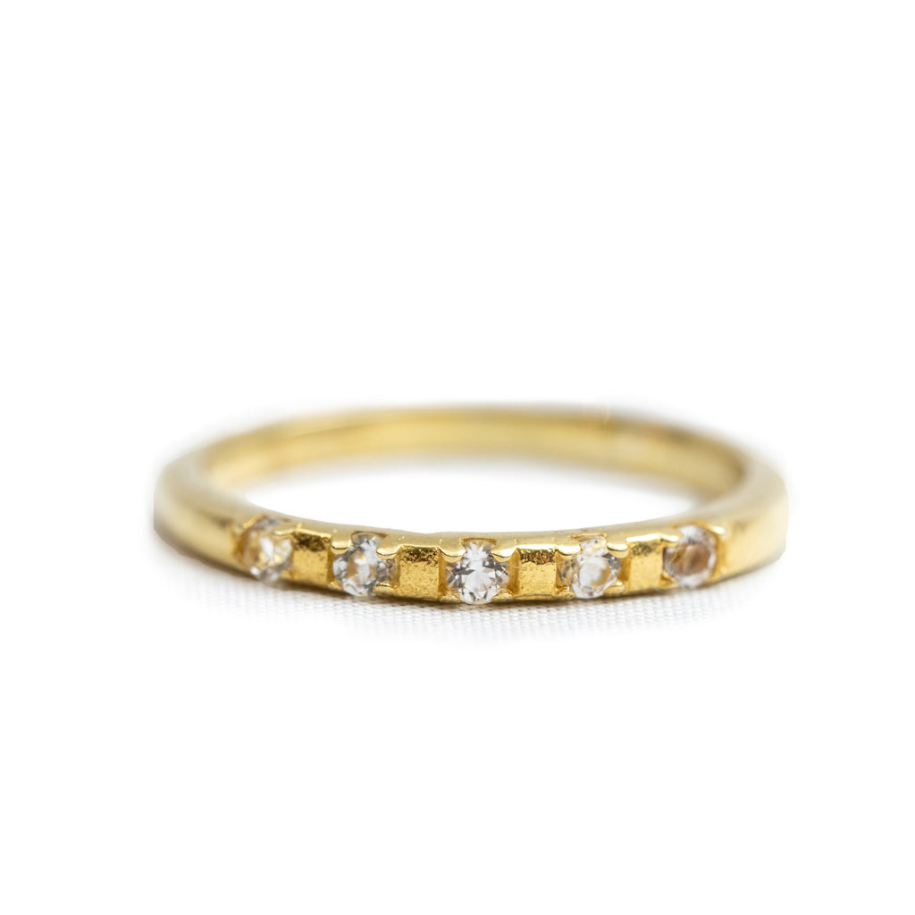 ***White Topaz Accent Ring - Size