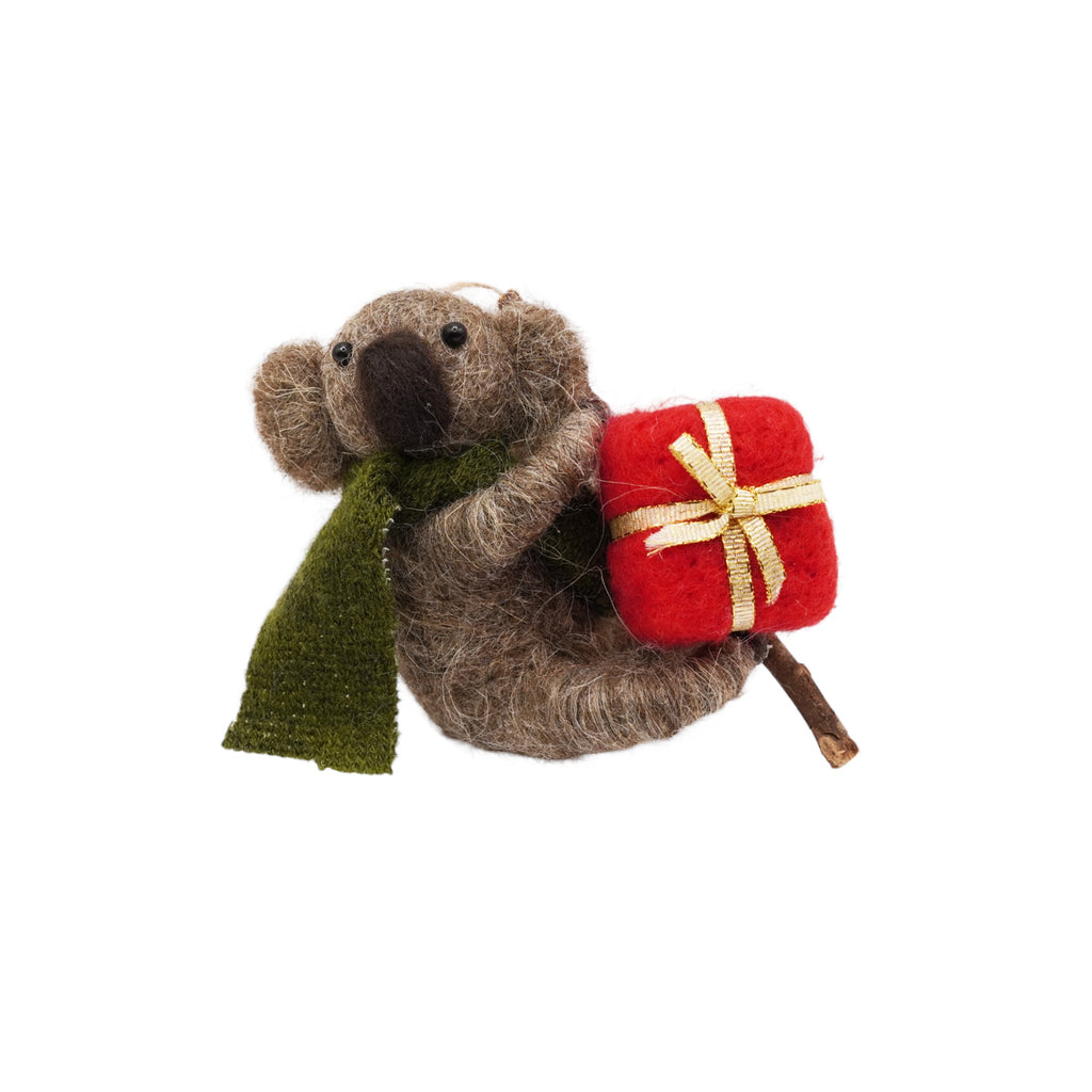 ***Felt Koala Ornament with Present