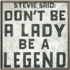 Stevie Said Art Print - Grey Wood
