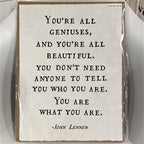 ***You're All Geniuses (John Lennon) Handmade Paper Print - 12"x16"