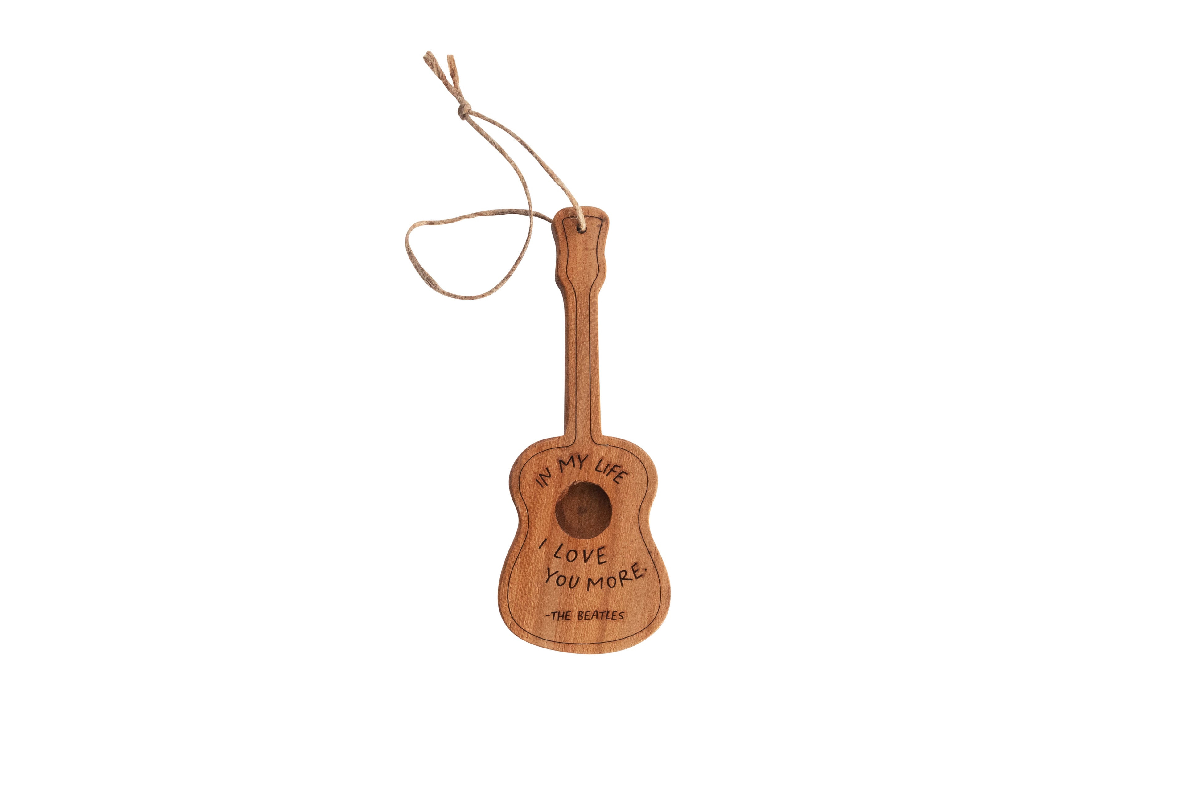 In my life I love you more (The Beatles) Wooden Guitar - 2"x5"