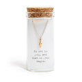 Message in a Bottle Collection - Necklace - Gold Lightning Bolt