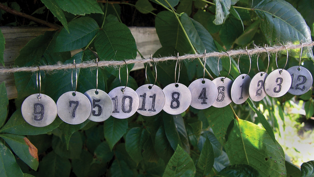 set of 12 wine glass charms