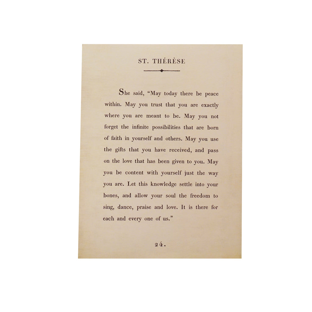  St. Therese Book Collection Art Poster